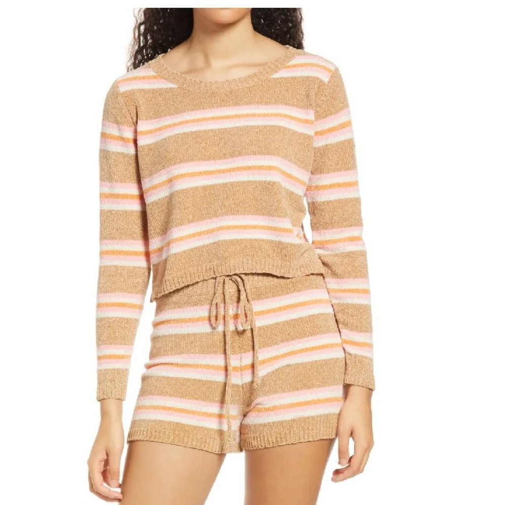 All In Favor Stripe Crop Sweater